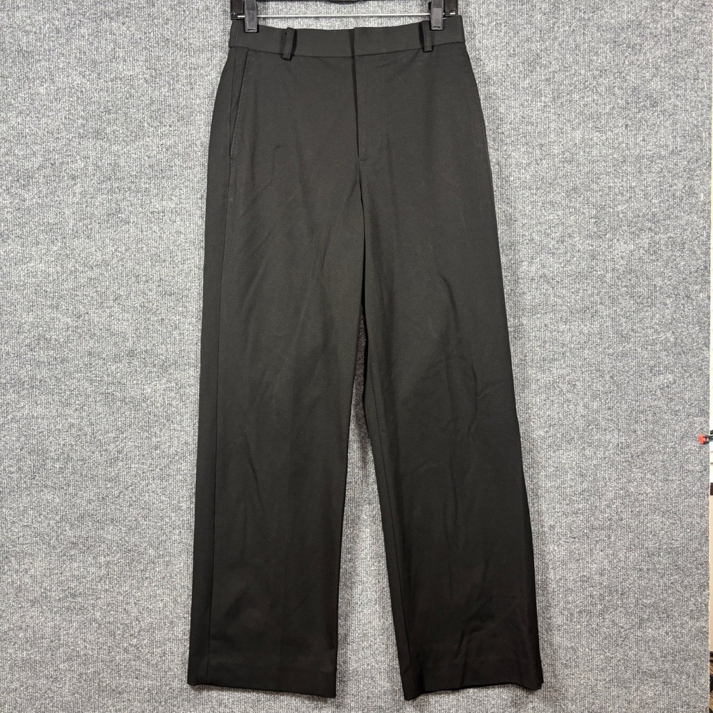 Draw Fit Saint Year Wide Leg Trousers Womens M Black High Rise Dress Pants